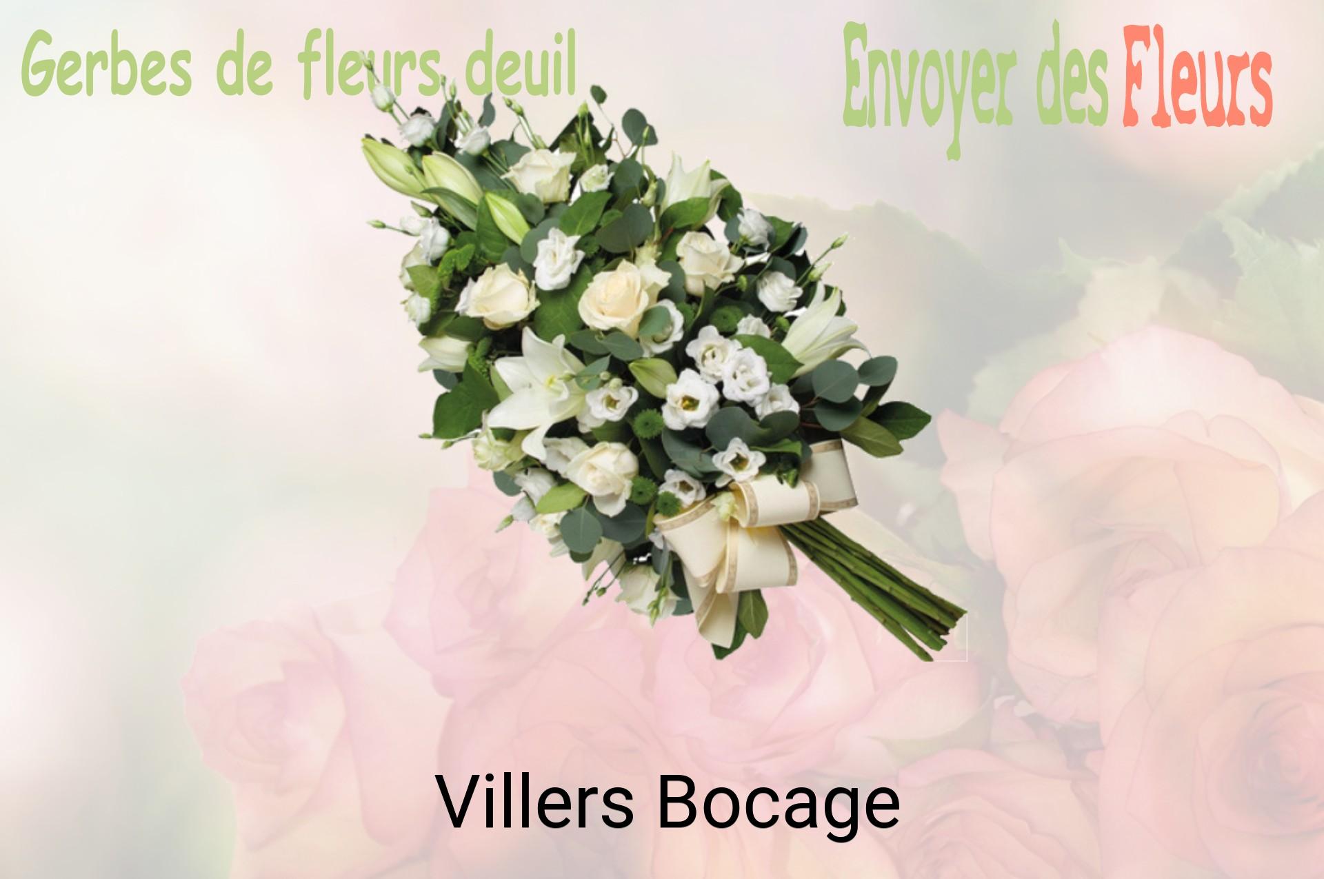 Gerbe de fleurs de deuil livrée à Villers-Bocage